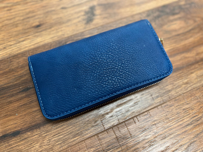 Miss Lulu Blue Leather Wallet