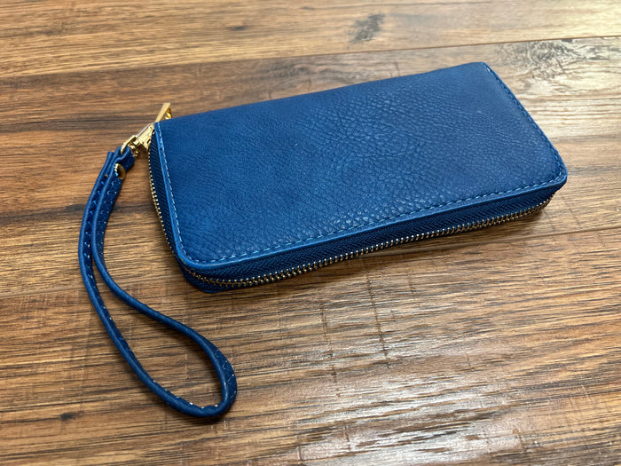Miss Lulu Blue Leather Wallet