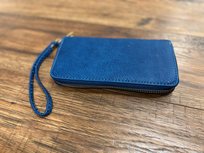 Miss Lulu Blue Leather Wallet