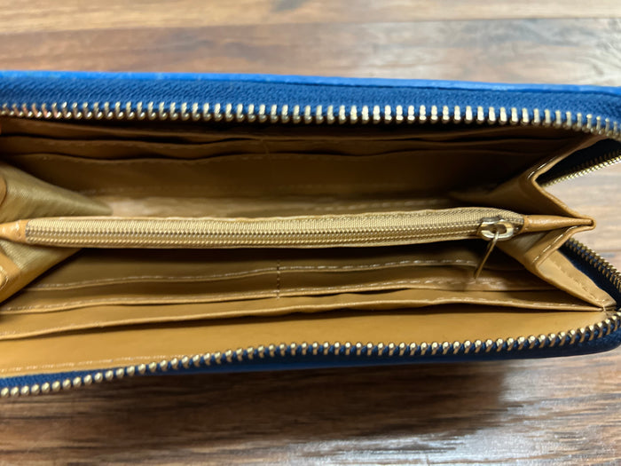 Miss Lulu Blue Leather Wallet