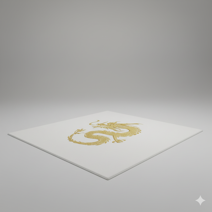 Misty Gold Dragon Area Rug