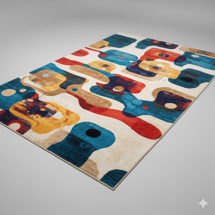 Modern Abstract Music Area Rug