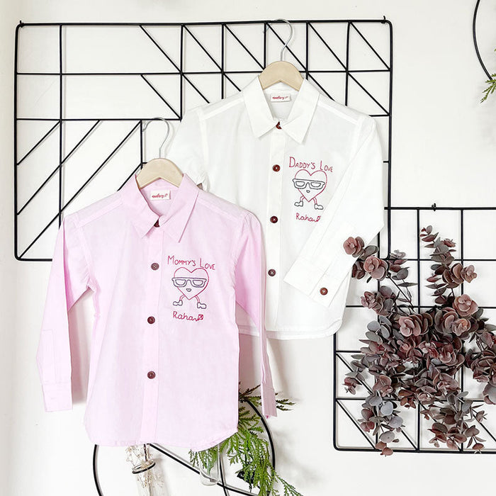 Mommy's Love (Pink) äóñ Personalized Formal Shirt (1-8 Years)