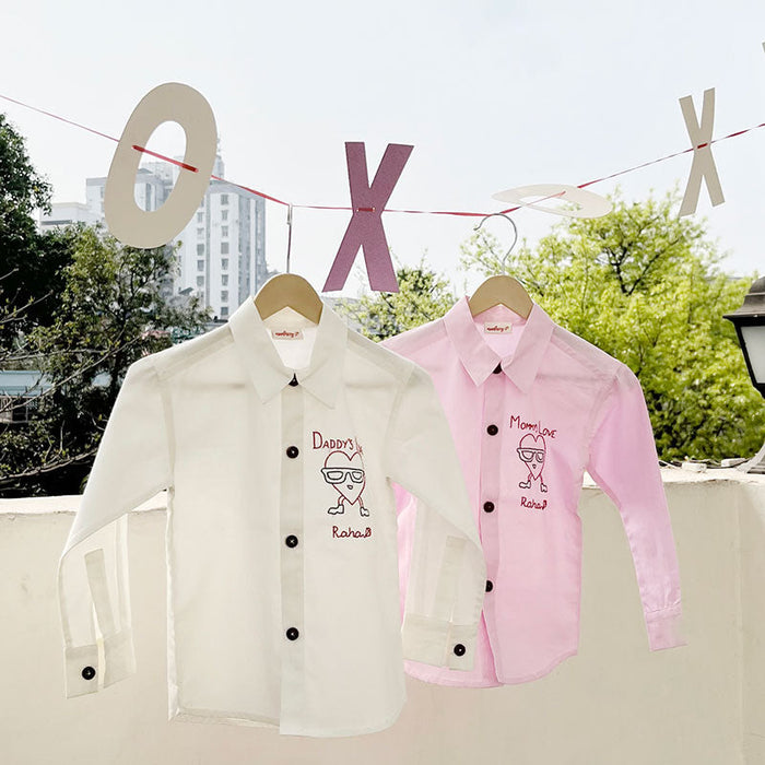 Mommy's Love (Pink) äóñ Personalized Formal Shirt (1-8 Years)