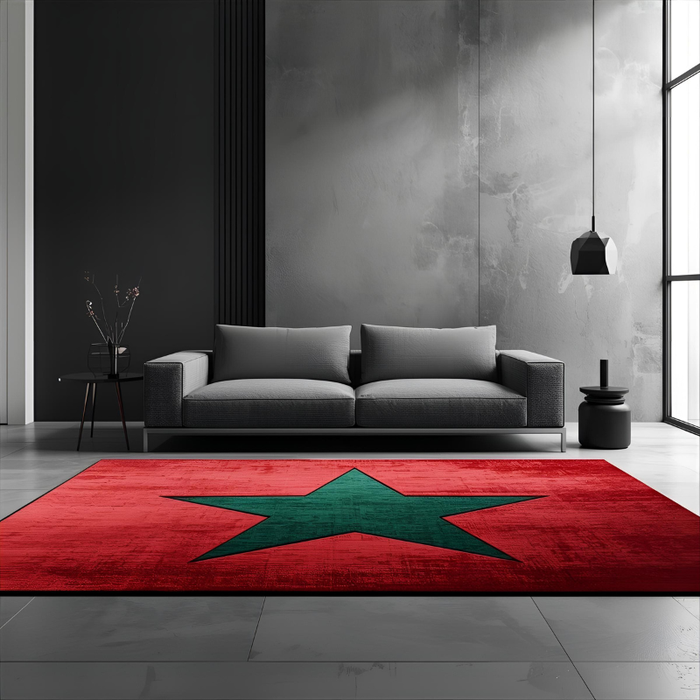 Morocco Red Star Area Rug