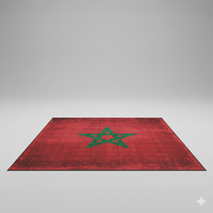 Morocco Red Star Area Rug