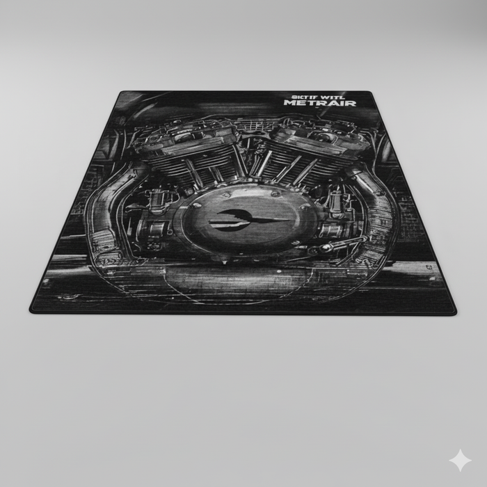 Motorcycle Engine Area Rug
