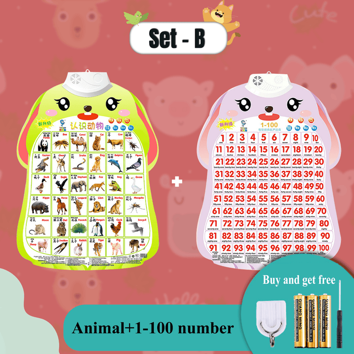 MT05994 English and Chinese Learning wall sticker (2pcs)