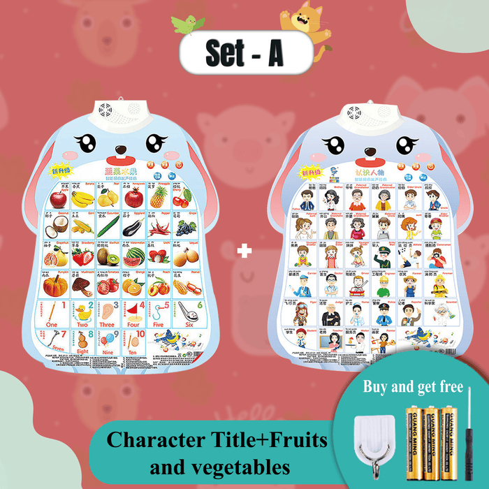 MT05994 English and Chinese Learning wall sticker (2pcs)