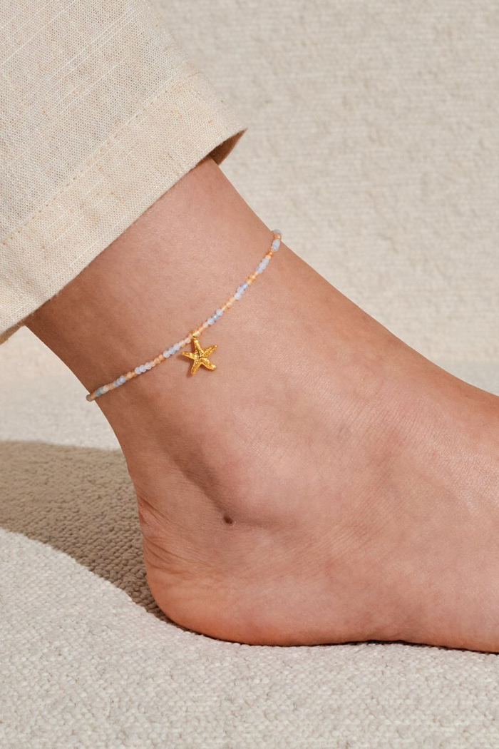 Multi Stone Starfish Anklet