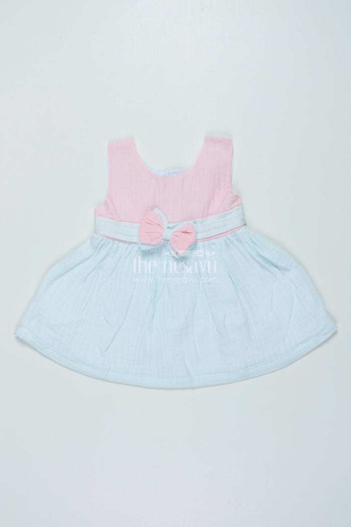 The Nesavu Baby Frocks Muslin Cotton Frock for Baby Girls for Summer Play and Daily Wear Nesavu 14 (6M) / Multicolor BFJ865A-14 Nesavu baby girl muslin cotton frock daily wear summer playtime comfort
