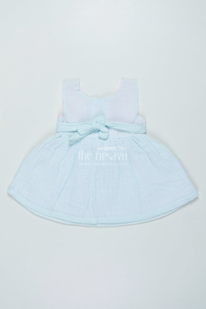 The Nesavu Baby Frocks Muslin Cotton Frock for Baby Girls for Summer Play and Daily Wear Nesavu Nesavu baby girl muslin cotton frock daily wear summer playtime comfort