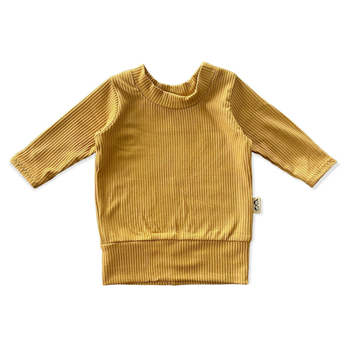 Mustard Ribbed Lounge Top