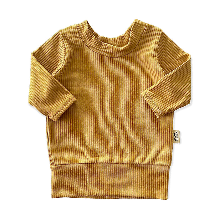 Mustard Ribbed Lounge Top