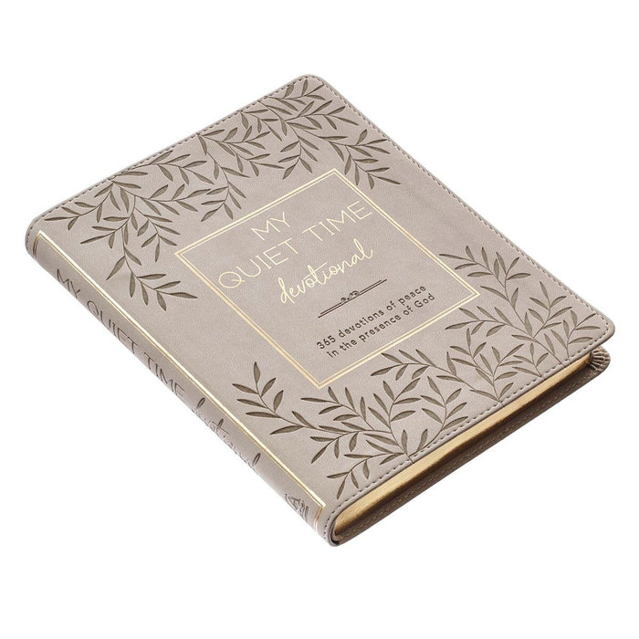 My Quiet Time Cappuccino Faux Leather Devotional