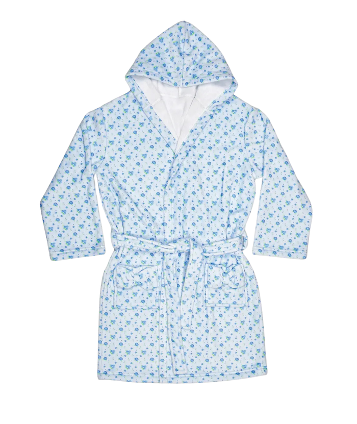 Nantucket Blue Ditsy Robe Accessories iScream Floral Y/XS-S (4-8)