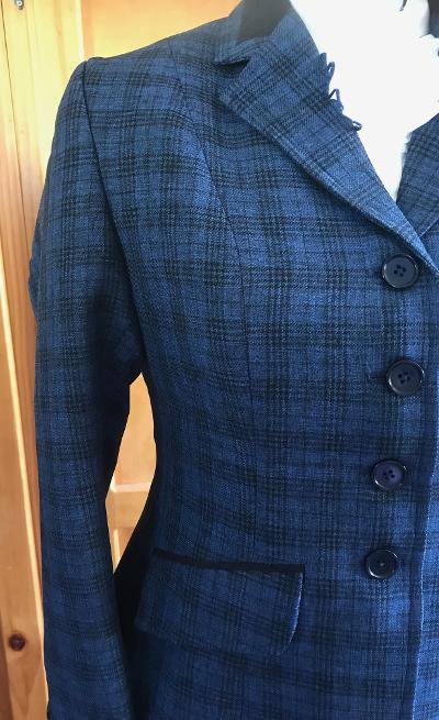 Navy Check two Toned Stunning Show Hunter Jacket Childs (316)