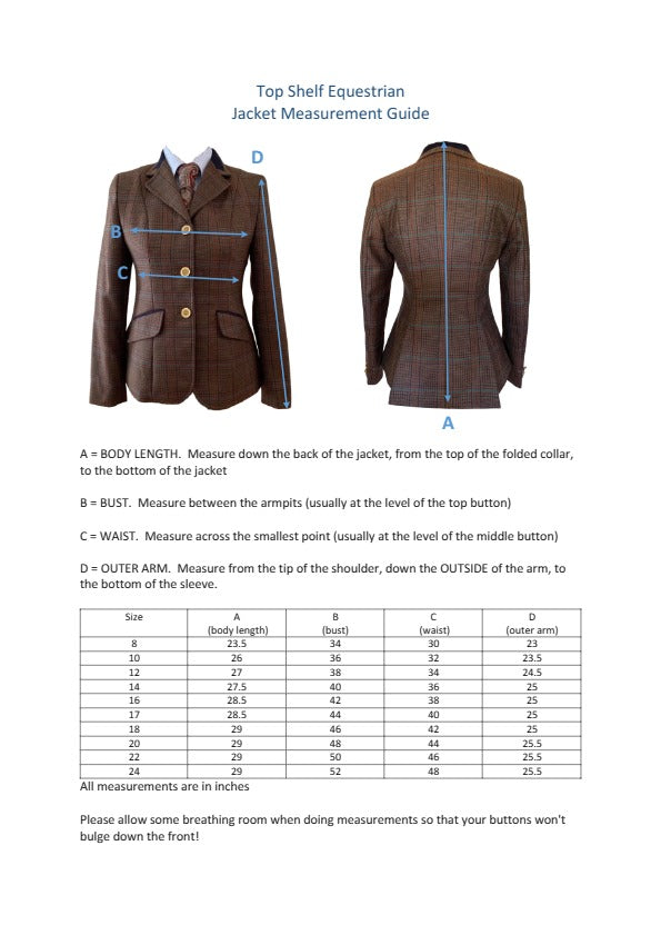 Navy, Cream & A Faint Orange Tweed Check "NEW" Show Hunter Jacket With Navy Trims Adults (557)