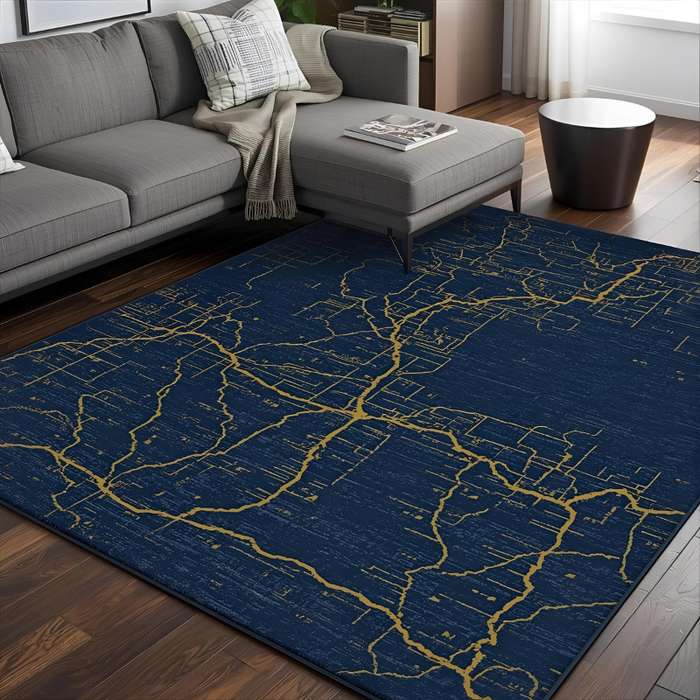 Navy Explorer Area Rug