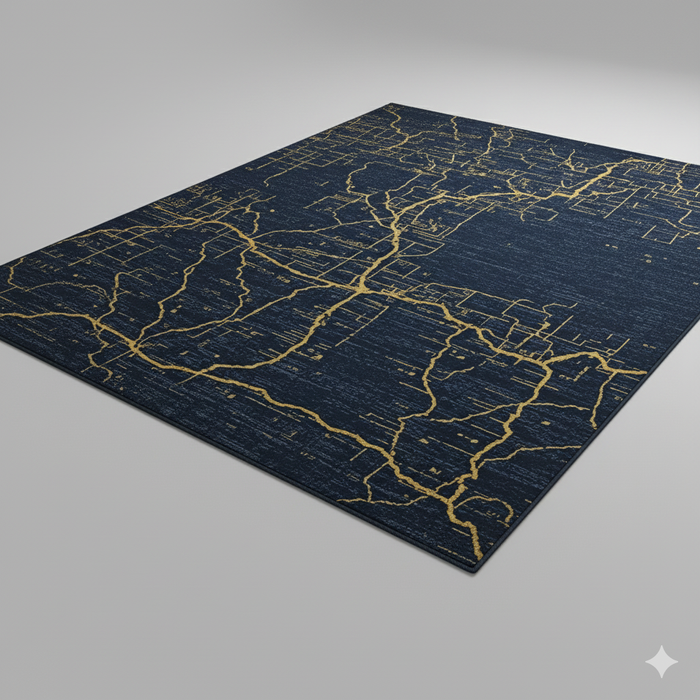 Navy Explorer Area Rug