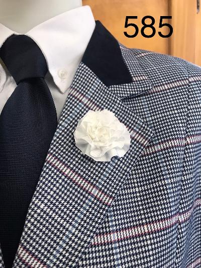 Navy, Lighter Blue, Cream & Red Check Stunning NEW Show Hunter Jacket Adults Size 17 (585)