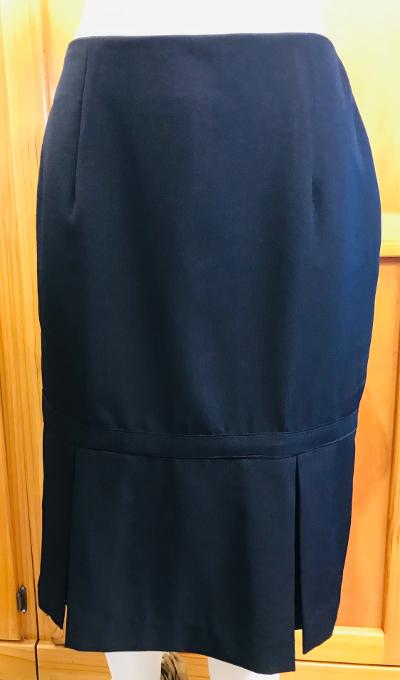 Navy Plain "NEW" Skirt With Stunning Double Pleats Adults (578)