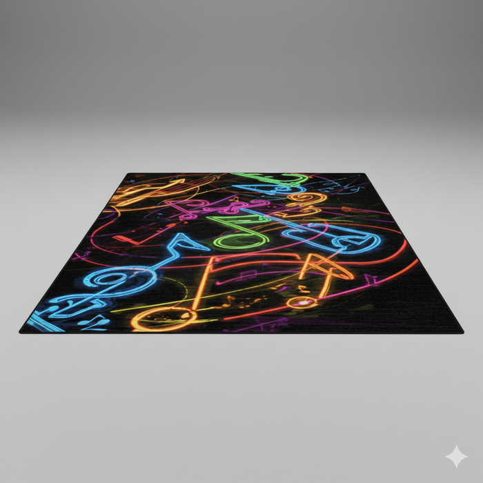 Neon Music Area Rug
