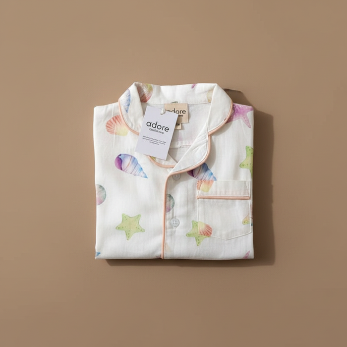 Ocean Pebbles Organic Cotton Night Suit (6 Months – 4 Years)