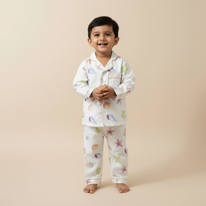 Ocean Pebbles Organic Cotton Night Suit (6 Months – 4 Years)
