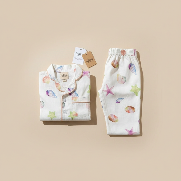 Ocean Pebbles Organic Cotton Night Suit (6 Months – 4 Years)