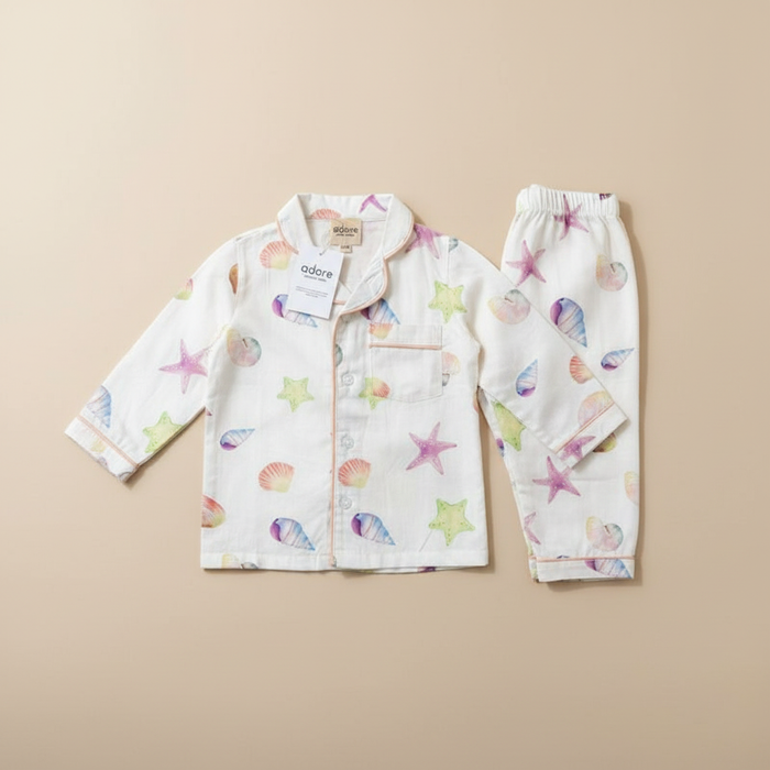 Ocean Pebbles Organic Cotton Night Suit (6 Months – 4 Years)