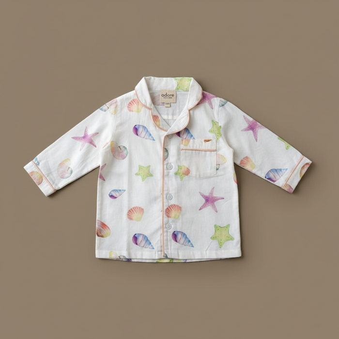Ocean Pebbles Organic Cotton Night Suit (6 Months – 4 Years)