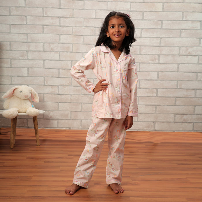 Ooh La Llama Night Suit (Peach) (1-11 Years)