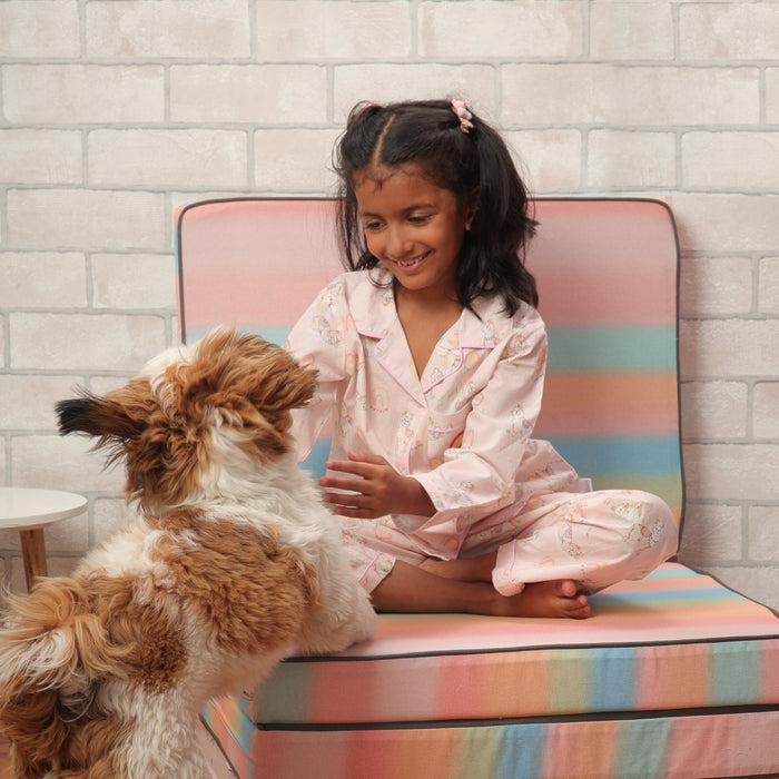 Ooh La Llama Night Suit (Peach) (1-11 Years)