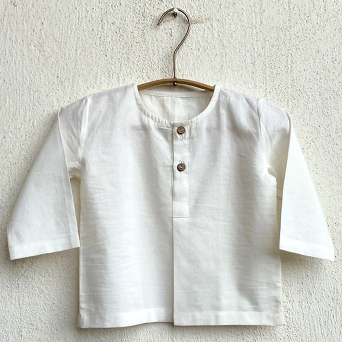Organic Essential White Kurta + Mint Pants (6 Months - 7 Years)
