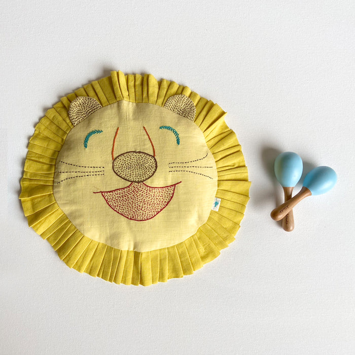 ORGANIC GIFT SET - DOHAR + MUSTARD SEED PILLOW + MARACAS - ZOO (0-3 Years)