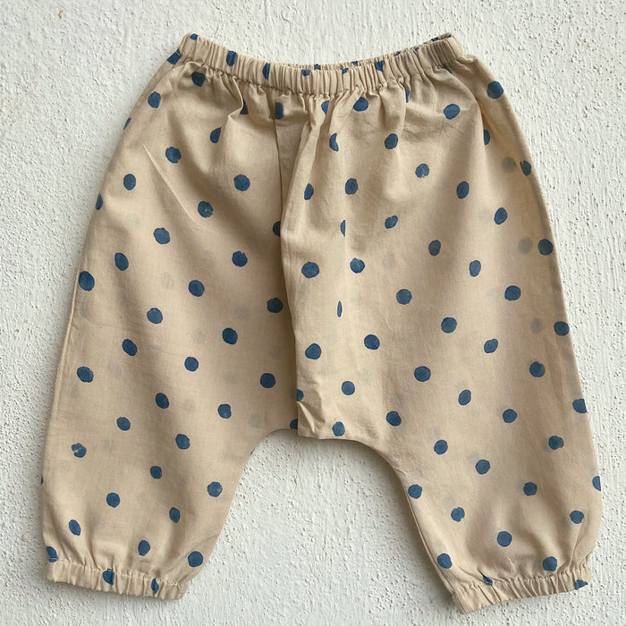 Organic Indigo Polka Kurta With Matching Pants (6 Months - 7 Years)