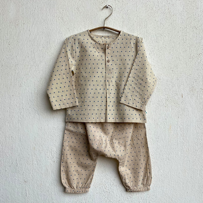 Organic Indigo Raidana Kurta + Matching Pants (6 Months - 7 Years)
