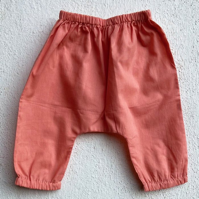 Organic Koi Peach Print Kurta + Peach Pants (6 Months - 5 Years)