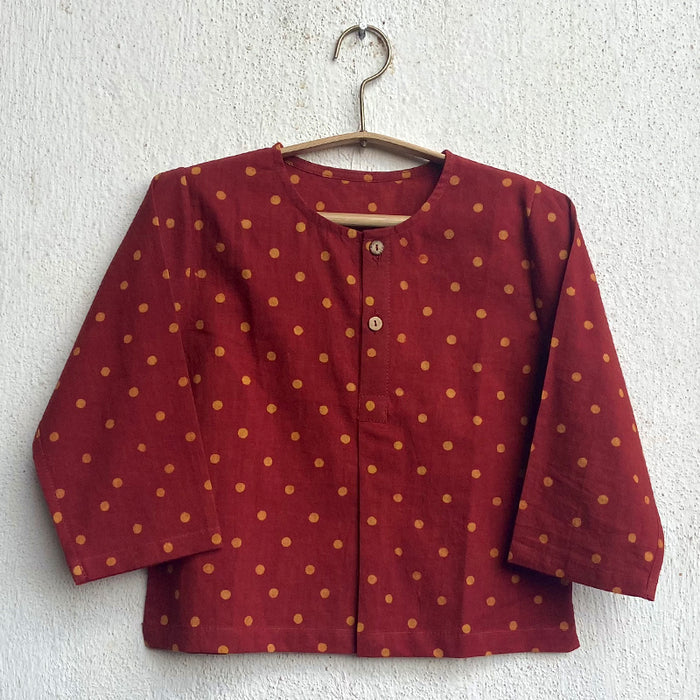 Organic Madder Raidana Kurta + Matching Pants (6 Months - 7 Years)