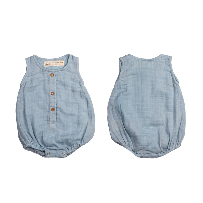 Organic Muslin Baby Romper (Pack of 3) – Boat (0-6 Months)