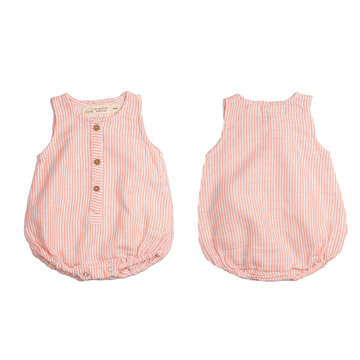 Organic Muslin Baby Romper (Pack of 3) – Rainbow (0-6 Months)
