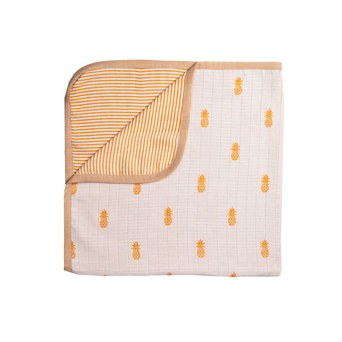 Organic Muslin Blanket - Pineapple (0-3 Years)