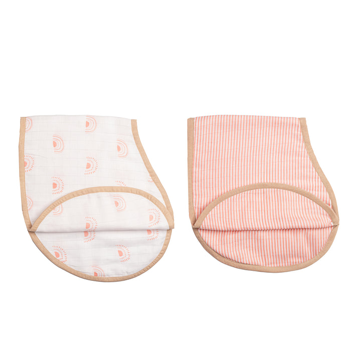 Organic Muslin Burp Cloth & Bib (Pack of 2) – Over the Rainbow (All Ages)