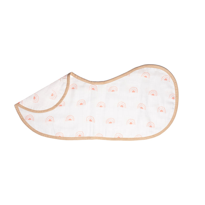 Organic Muslin Burp Cloth & Bib (Pack of 2) – Over the Rainbow (All Ages)