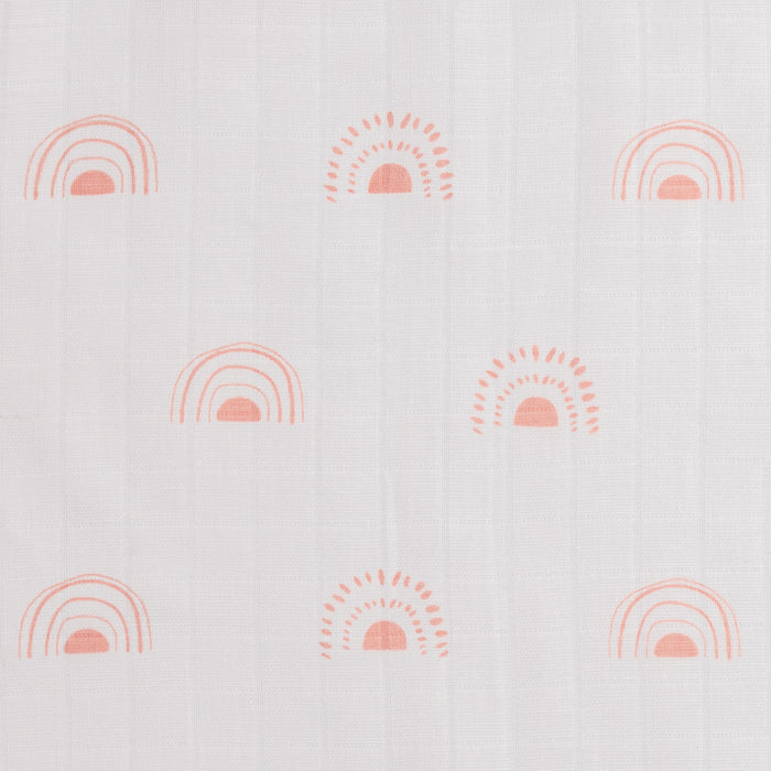 Organic Muslin Burp Cloth & Bib (Pack of 2) – Over the Rainbow (All Ages)