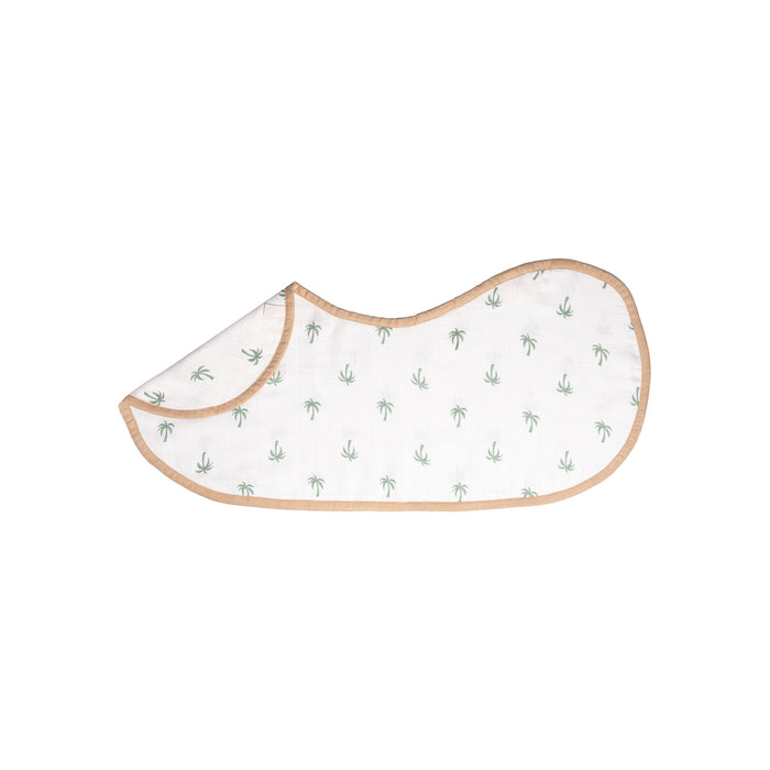 Organic Muslin Burp Cloth & Bib (Pack of 2) – Palm Paradise (All Ages)