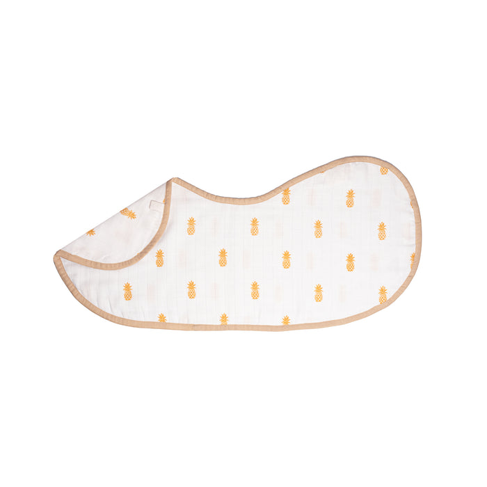 Organic Muslin Burp Cloth & Bib (Pack of 2) – Pineapple Bliss (All Ages)