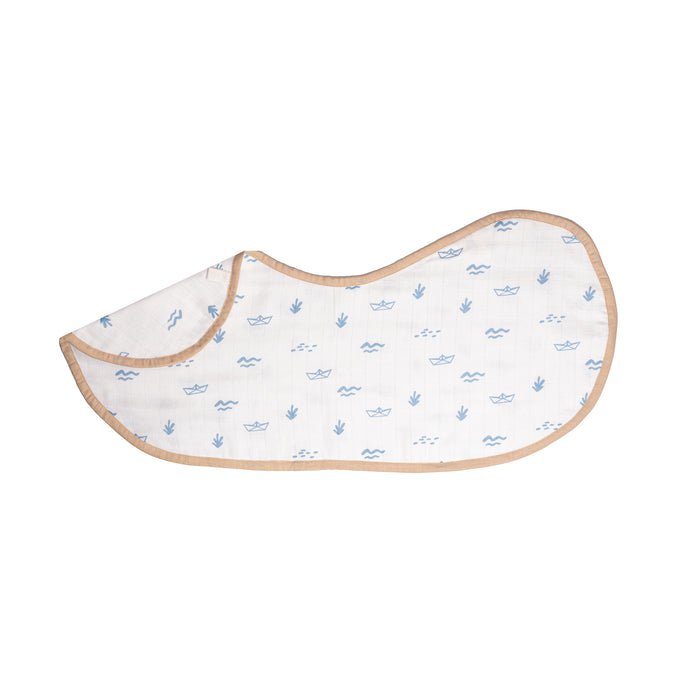 Organic Muslin Burp Cloth & Bib (Pack of 2) – Sea Breeze (All Ages)