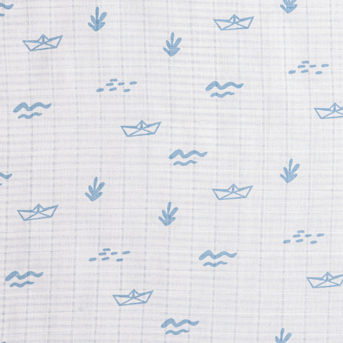 Organic Muslin Burp Cloth & Bib (Pack of 2) – Sea Breeze (All Ages)